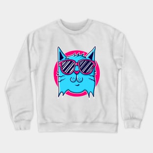 minimalist cat Crewneck Sweatshirt